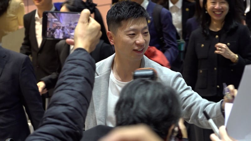 馬龍表示想在台灣到處看看，並品嚐美食。（自由亞洲電台普通話組 唐正攝）