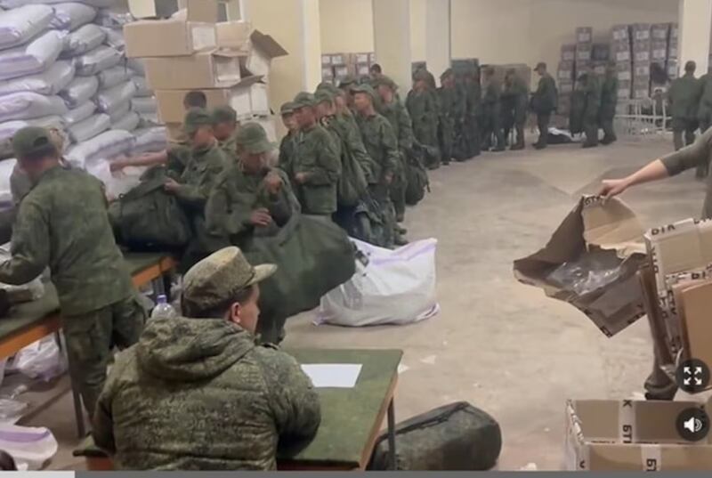 러시아에 파병된 북한군.