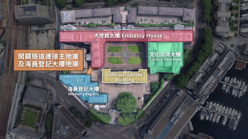 設計大使館的建築師行David Chipperfield Architects代表烏馬作供時,首度披露計劃在地底開闢隧道,聲稱用以連接兩棟建築物的地庫方便運送。